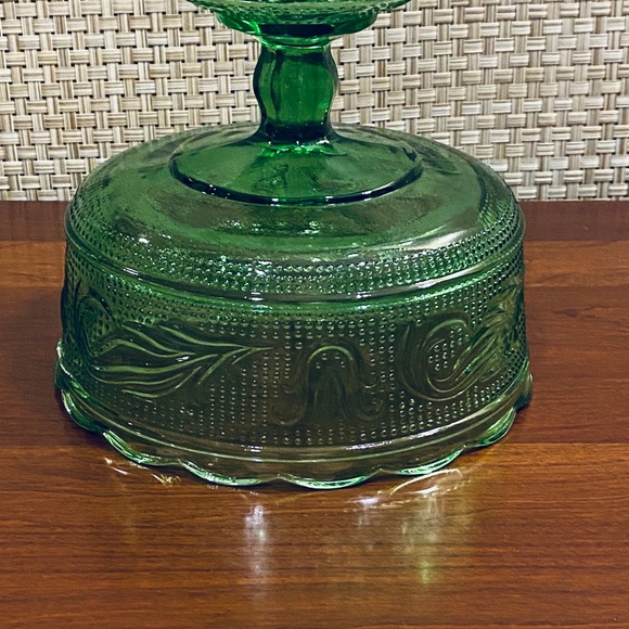 SOLD🌟3xHP🌟VTG Emerald Green Compote EO Brody USA - Picture 5 of 8